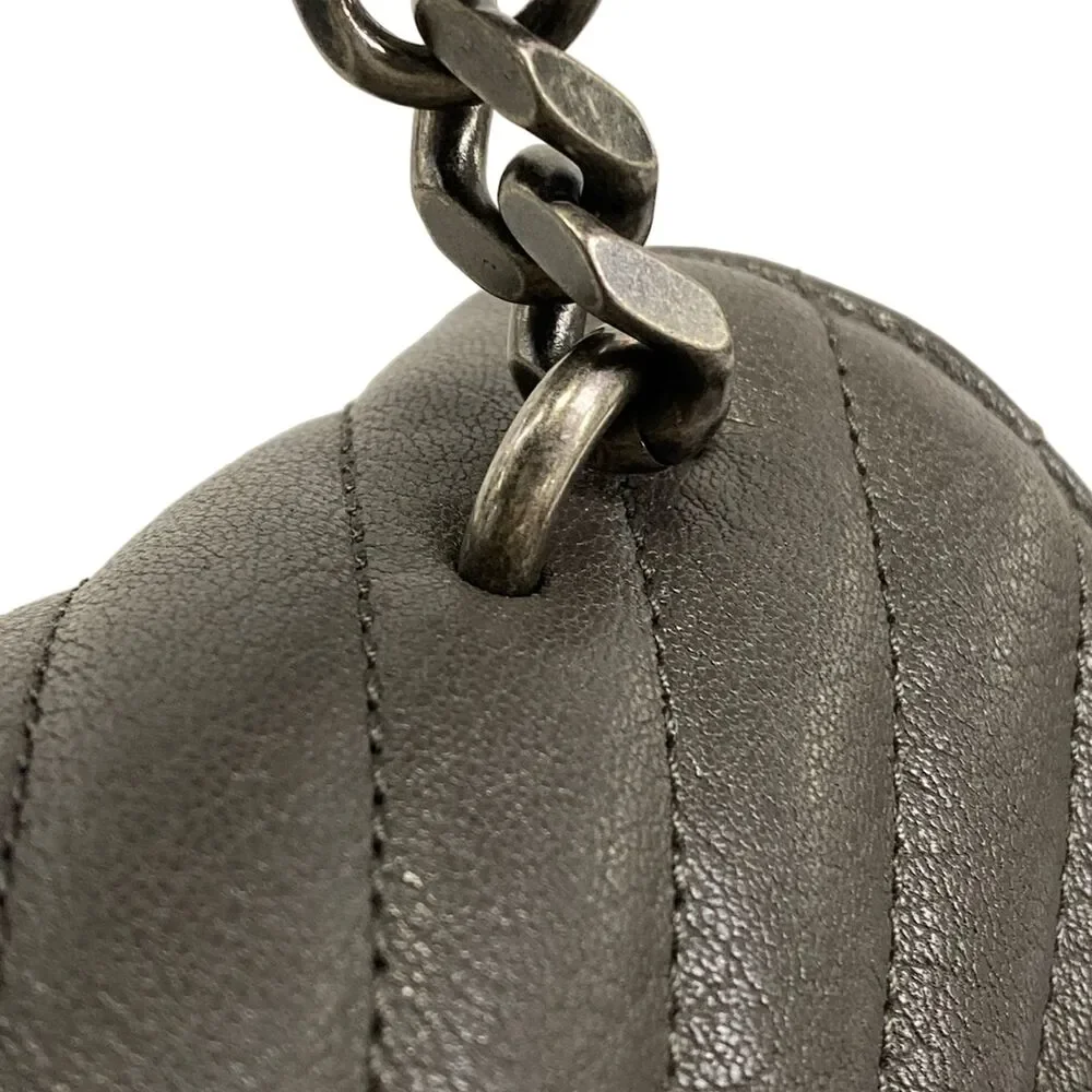 Saint Laurent PARIS Classic Monogram Saint Laurent Handbag 487212 Gray Silver
